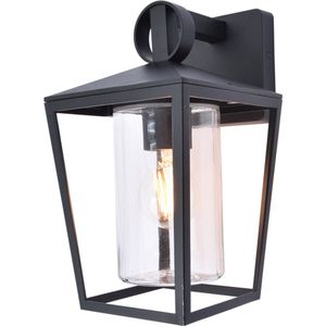 LUTEC Buitenwandlamp West van gegoten aluminium en glas