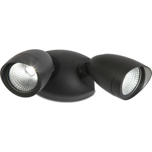 LUTEC Shrimp - Duo LED Wandlamp voor Buiten - Zwart