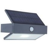 Lutec Solar Buiten Wandlamp Arrow + Bewegingsmelder Antraciet 2,3w