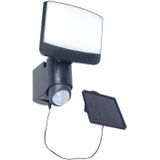 LUTEC Sunshine - LED Wandlamp met Sensor en Zonnepaneel - Donkergrijs