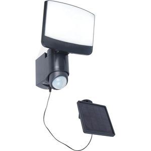 LUTEC Sunshine - LED Wandlamp met Sensor en Zonnepaneel - Donkergrijs