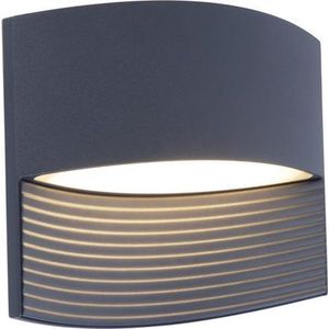 LUTEC - LED wandlamp buiten - drukgegoten aluminium, kunststof - H: 14 cm - antraciet