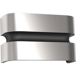 LUTEC Maya - LED wandlamp voor buiten - Up & Down - Roestvrij staal - 1000Lm krachtig licht - 3000K warm wit licht - IP44 weerbestendig - Zilvergrijs - 108 x 180 x 65 mm