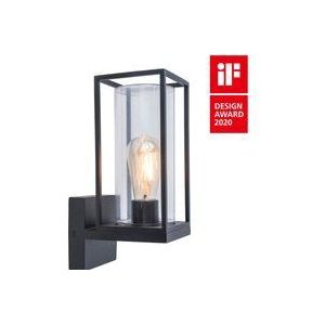 Buitenlamp glas voordeur 'Flair' vierkant open ontwerp industrieel 31cm