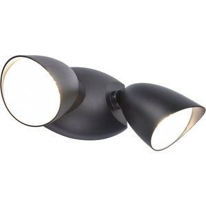 LUTEC Shrimp - Dubbele LED wandlamp voor buiten - Zwart