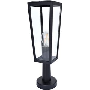LUTEC Pine - Sokkellamp voor buiten - Mat Zwart - E27
