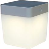 Lutec Solar Tafellamp Cube Led Lichtgrijs 1w