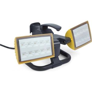 Lutec Werklamp Draagbaar Peri Zwart/geel 2x21w | Technische verlichting
