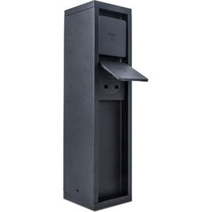 LUTEC - Mains Oplaadpaal - Mat Zwart - Aluminium - Geschikt voor 3500W