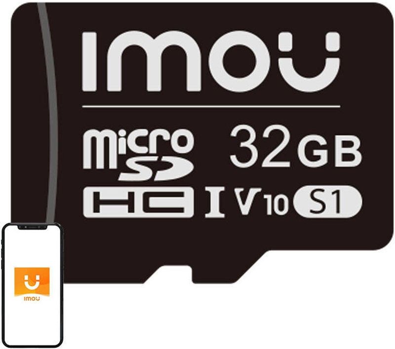 Imou - microSD Geheugenkaart - 32GB - Zwart - UHS-I, SDHC, C10/U1/V10