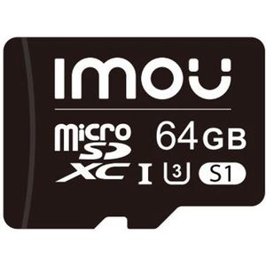 Geheugenkaart Micro 64GB SDXC Imou Fast Full HD Tot 95/25MB/s SD Klass 10/U1 UHS-I Adapter Voor Smartphone, Tablet, Actiecamera, Drone en Laptop (64GB)