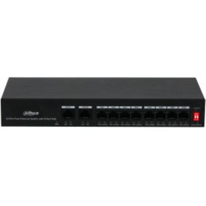 Dahua PoE DH-PFS3010-8ET-65 netwerk-switch Fast Ethernet (10/100) Power over Ethernet (PoE) Zwart