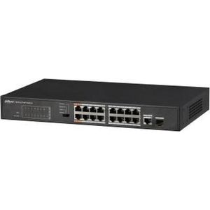 Dahua Technology PFS3117-16ET-135 netwerk-switch Unmanaged L2 Fast Ethernet (10/100) Power over Ethernet (PoE) Zwart