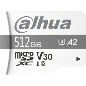 Dahua Kaart TF-P100 MicroSDXC 512 GB Klasse 10 UHS-I U3 A1 V30 (TF-P100-512GB) (microSDXC, 512 GB, U3, UHS-I), Geheugenkaart