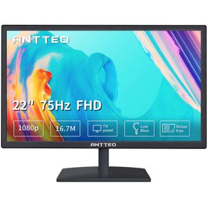 AntteQ F2145M 22 Inch Zakelijke Computermonito - FHD 1080p 75Hz Desktopmonito - HDMI VGA-poorte