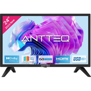 ANTTEQ AB24F1D - 24 inch TV (60 cm) - Dolby Audio, Triple Tuner DVB-C / T2 / S2, CI+, VGA PC-aansluiting, HDMI, USB, Hotelmodus inbegrepen