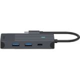 Rapoo 4-in-1 USB-C multiport adapter 100W HDMI 4K 2x USB-A 3.0 poort compatibel met MacBook Pro, MacBook Air, iPad Pro, XPS