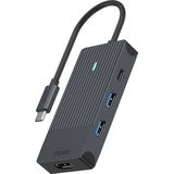 Rapoo 4-in-1 USB-C multiport adapter 100W HDMI 4K 2x USB-A 3.0 poort compatibel met MacBook Pro, MacBook Air, iPad Pro, XPS