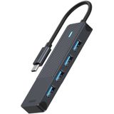 Rapoo - UCH-4001 - USB-C Hub - Grijs - Aluminium - 4 Poorten