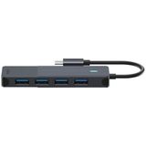 Rapoo - UCH-4001 - USB-C Hub - Grijs - Aluminium - 4 Poorten