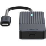 Rapoo - UCH-4002 - USB-C Hub - Grijs - Aluminium - 4 Havens