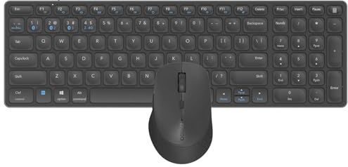 Rapoo 9700M toetsenbord Inclusief muis Bluetooth QWERTY Zwart