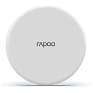 Rapoo XC105 draadloze inductielader voor smartphone, oplader voor iOS en Android (bijv. iPhone, AirPod, Samsung), plat, Qi-opladen, snel opladen, overbelastingsbeveiliging, wit