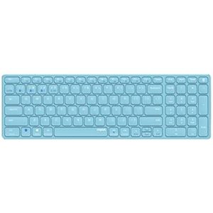 Rapoo E9700M draadloos toetsenbord, oplaadbare batterij, plat, aluminium, DE-lay-out QWERTZ PC & Mac - blauw