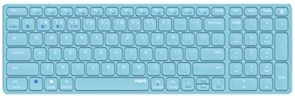 Rapoo E9700M toetsenbord RF-draadloos + Bluetooth QWERTZ Duits Blauw