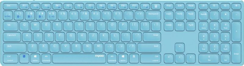 Rapoo - E9800M - Toetsenbord - Blauw - Draadloos - Multi-Mode
