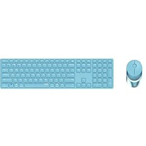 Rapoo 9850M clavier Souris incluse RF sans fil + Bluetooth QWERTZ Allemand Bleu