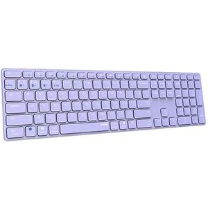 Rapoo | E9800M Multimodal draadloos toetsenbord, ultradun toetsenbord, hotkeys, batterij, compatibel met Windows en Mac) violet