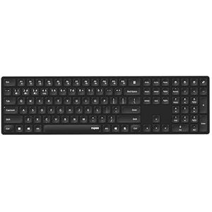 Rapoo Draadloos toetsenbord (draadloos, Bluetooth, toetsenbord, 2,4 GHz, batterijen, USB-adapter), zwart