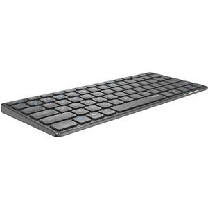 Rapoo E9600M draadloos draadloos toetsenbord, plat design, aluminium, milieuvriendelijke oplaadbare batterij, Duitse lay-out QWERTZ PC & Mac - donkergrijs