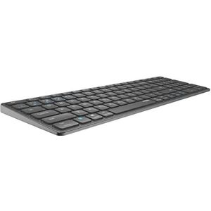 Rapoo E9700M Draadloos toetsenbord, plat, aluminium, milieuvriendelijk design, oplaadbare DE-lay-out QWERTZ PC & Mac - donkergrijs