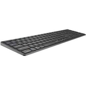 Rapoo E9800M draadloos draadloos toetsenbord, plat design, aluminium, milieuvriendelijke oplaadbare batterij, Duitse lay-out QWERTZ PC & Mac - zwart