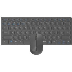 Rapoo 9600M - Toetsenbord - Grijs - Draadloos - Bedraad