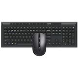 Rapoo 8210M toetsenbord Inclusief muis Bluetooth QWERTY Zwart