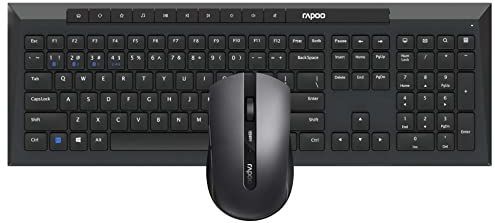 Rapoo 8210M toetsenbord Inclusief muis Bluetooth QWERTY Zwart