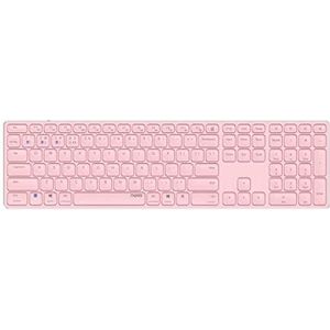 Rapoo E9800M toetsenbord RF-draadloos + Bluetooth QWERTZ Duits Roze