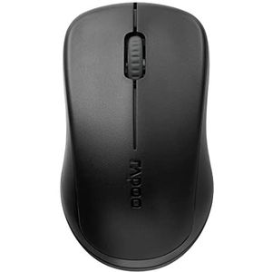 Rapoo Silent Draadloze Muis, 1680 Silent, 2,4 GHz, computermuis, 1000 dpi-sensor, 12 maanden batterijduur, ergonomisch voor PC en Mac, zwart