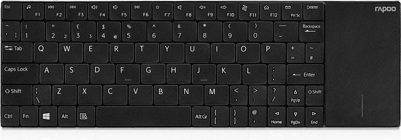 Rapoo - E2710 - Draadloos Toetsenbord - Zwart - Met Touchpad