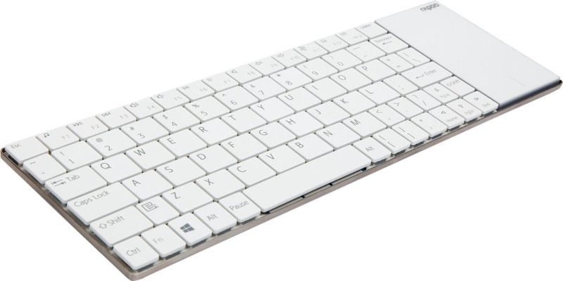 Draadloos Multimedia Toetsenbord Touchpad E2710 Wit QWERTY