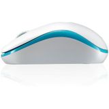 Rapoo M10 Plus kabellose Maus wireless Mouse 2.4 GHz Computermaus 1000 DPI Sensor 12 Monate Batterielaufzeit ergonomisch für PC & Mac - blau