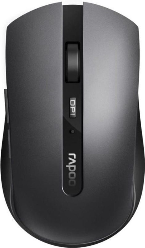 Rapoo 7200M - Muis - Grijs - Draadloos en Bluetooth