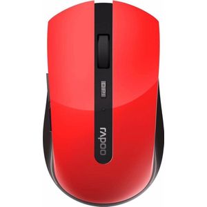 Rapoo  7200M -  Computermuis - Draadloos  - Rood