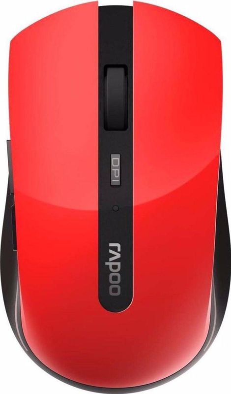Rapoo - 7200M - Draadloze Laser Muis - Rood - Multi-mode