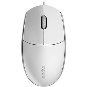Rapoo N100 - Muis - Wit - Bedraad - Optische Technologie - 1600 DPI