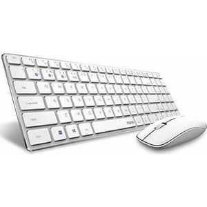 Rapoo 9300M toetsenbord RF draadloos + Bluetooth QWERTZ Duits Wit