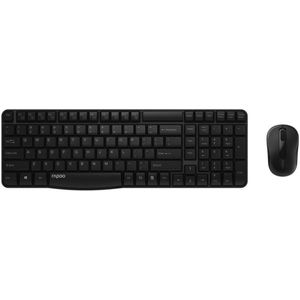 Rapoo X1800S toetsenbord Inclusief muis RF Draadloos QWERTZ Duits Zwart
